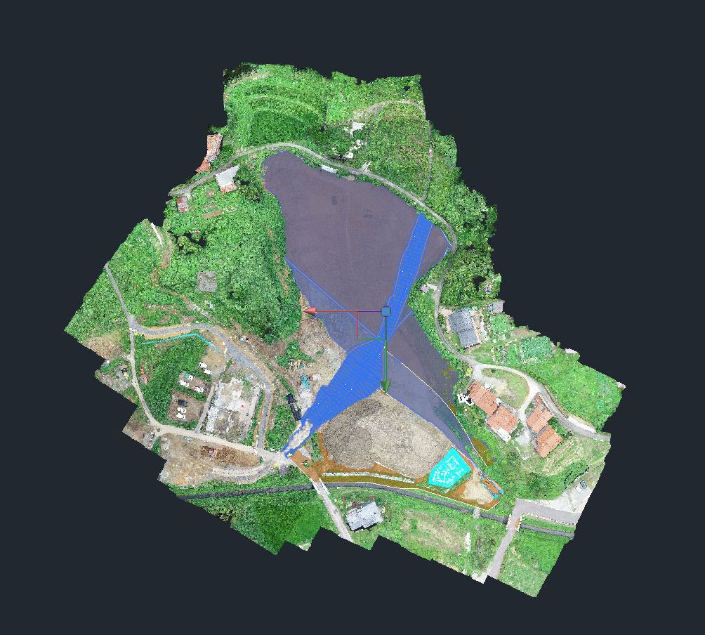 ICT施工現場の完成イメージCIMデータ例